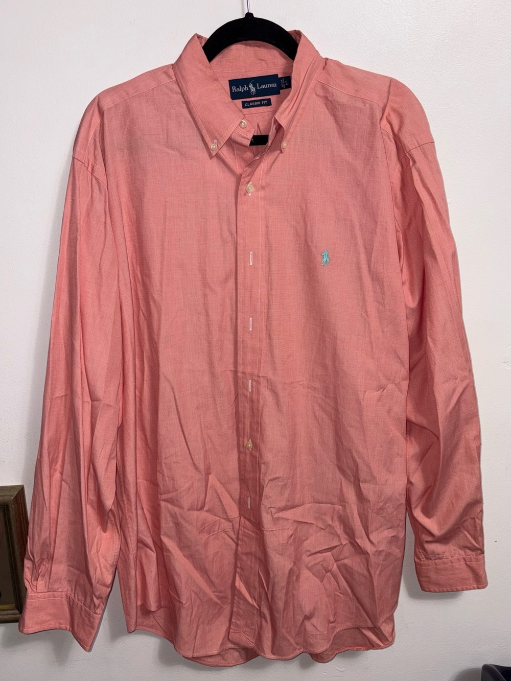Ralph Lauren Coral Button-Down Dress Shirt